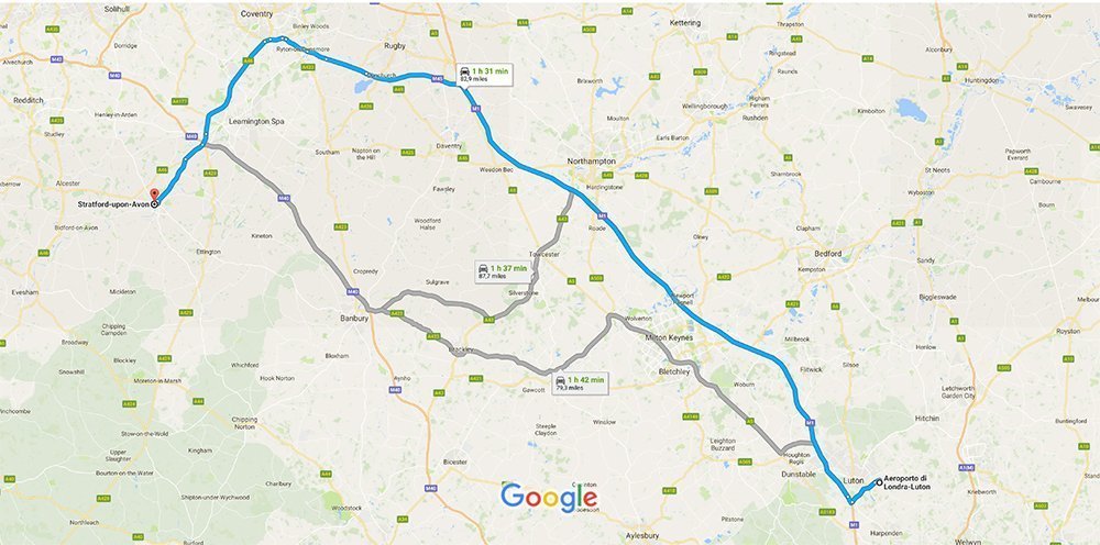 mappa itinerario inghilterra galles