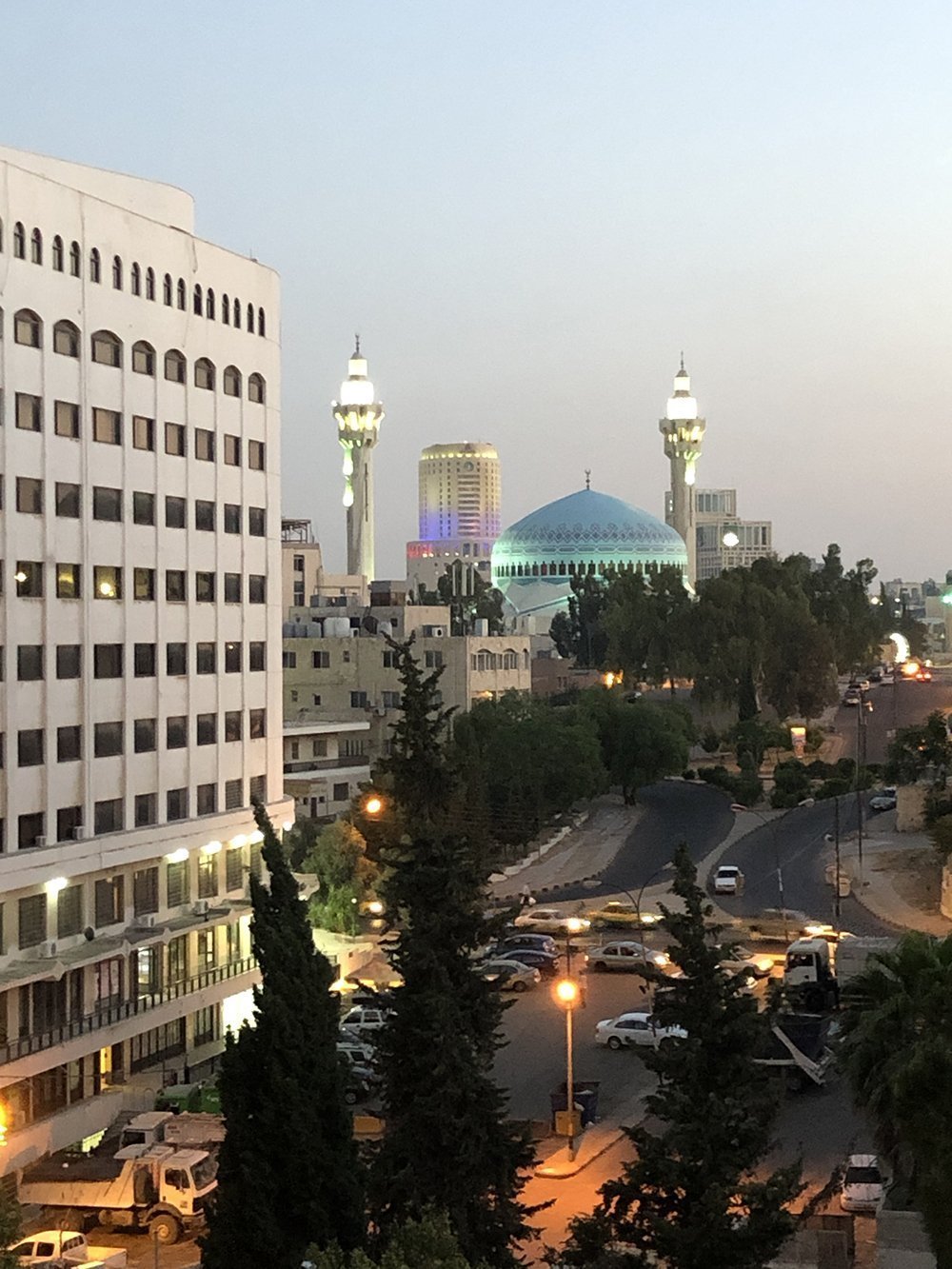 amman moschea tramonto