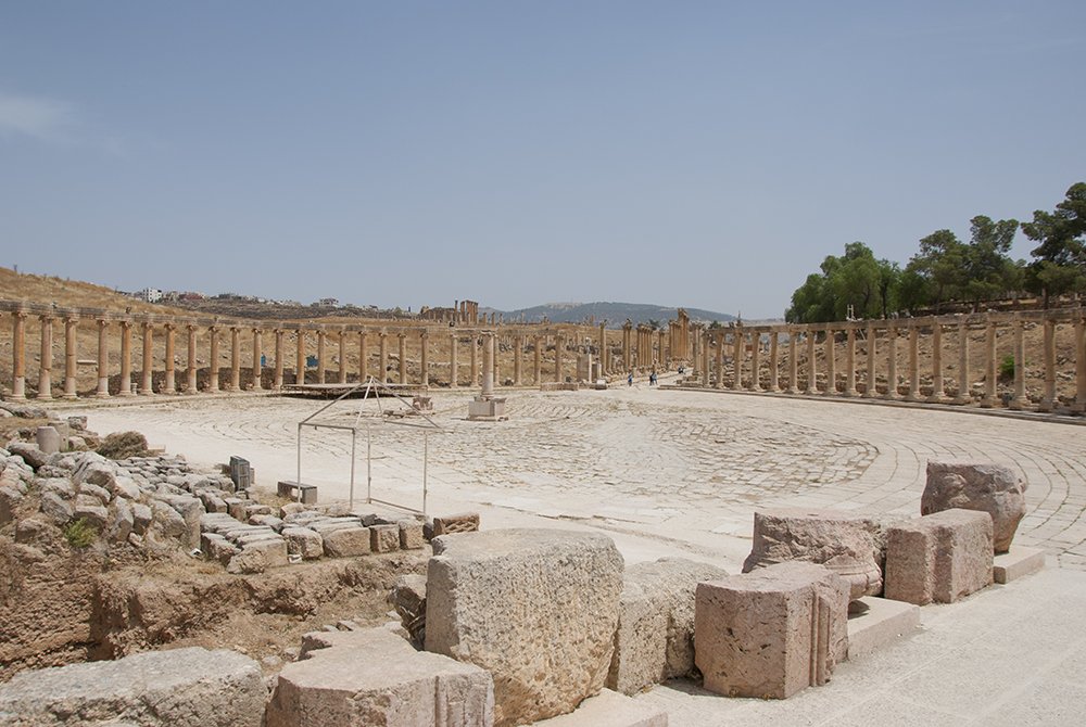 gerasa jerash piazza ovale