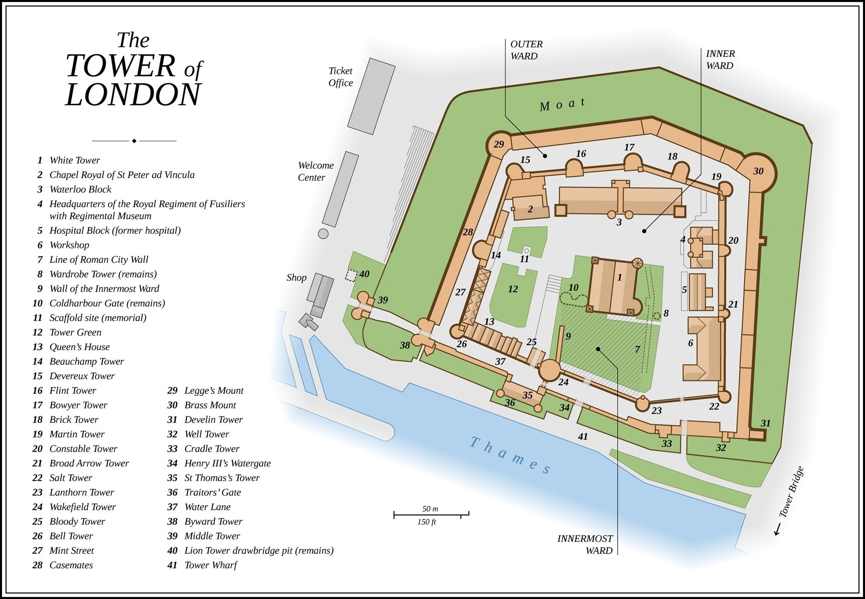 mappa Torre di Londra