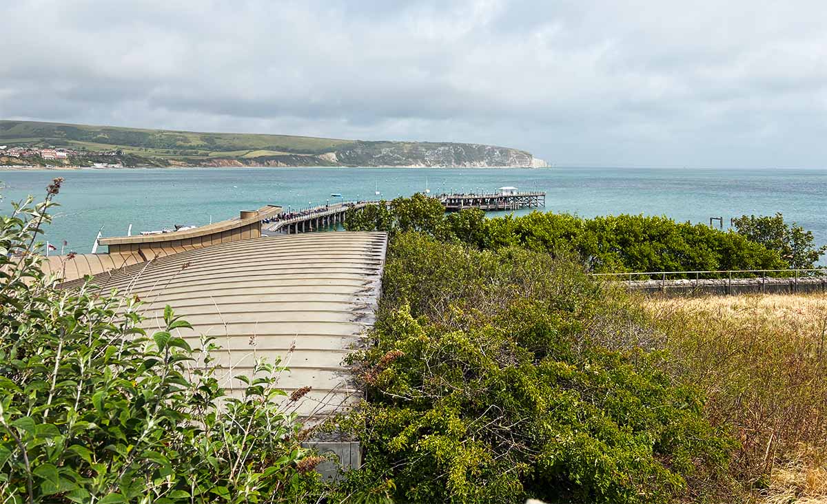 molo di swanage visto dall'alto