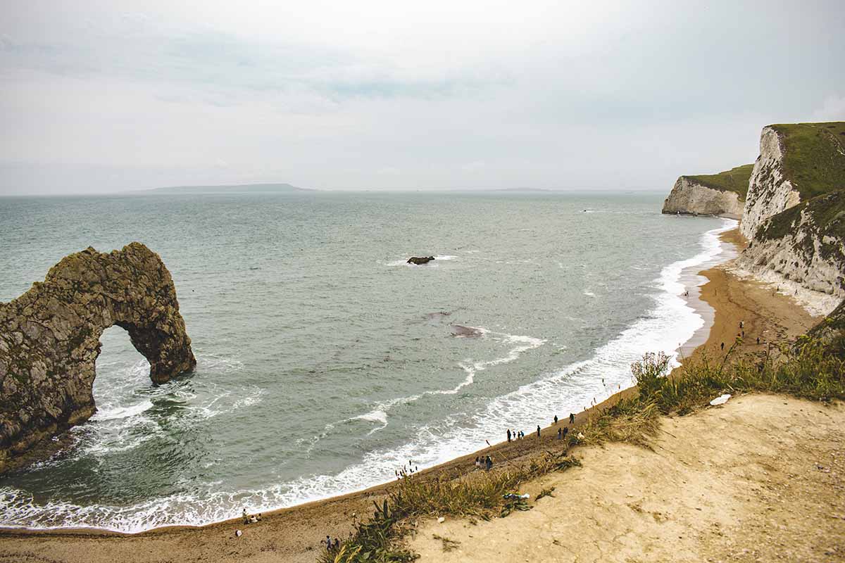baia di durdle door vista dal sentiero